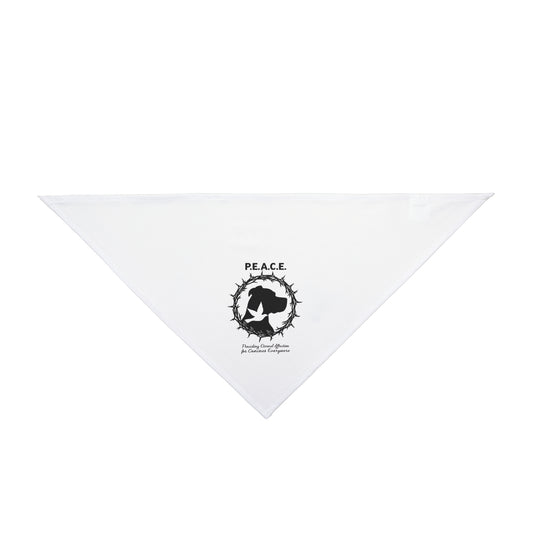 Peace Dove Pet Bandana — P.E.A.C.E. Rescue Awareness Dog & Cat Scarf