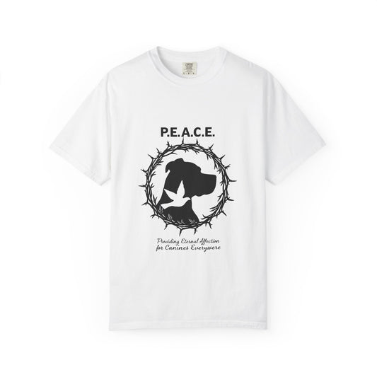 P.E.A.C.E. Dove & Crown Graphic T-Shirt — Prisoner Advocacy Awareness Tee