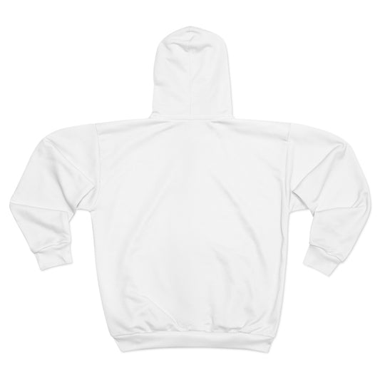 Peace Dove Zip Hoodie — "PEACE" Dove & Laurel Graphic