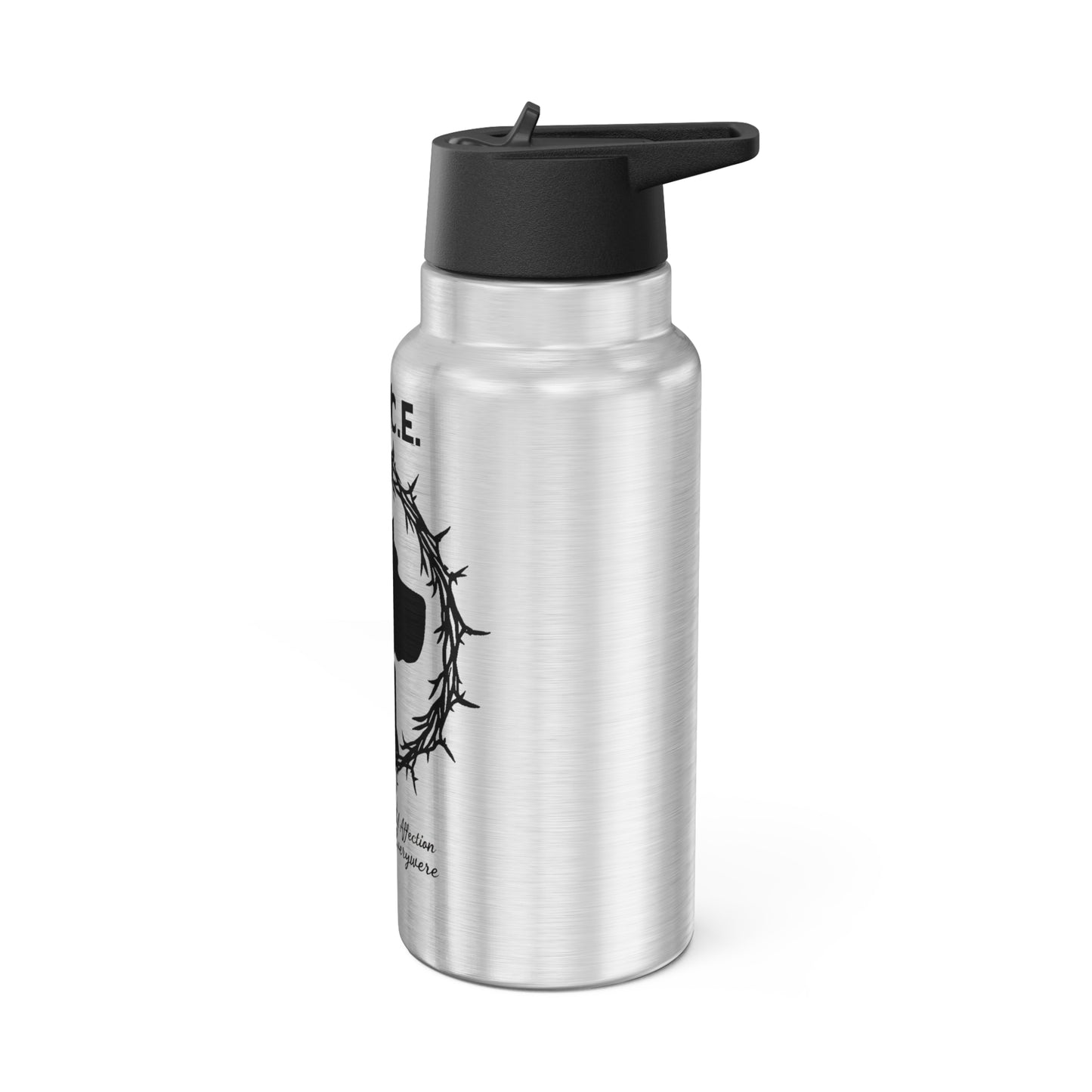 PEACE Rescue Dog Tumbler — 32oz Stainless Water Bottle for Animal Lovers