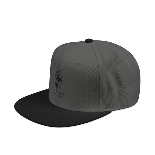 Embroidered Snapback Cap — Minimal Crest Streetwear Hat