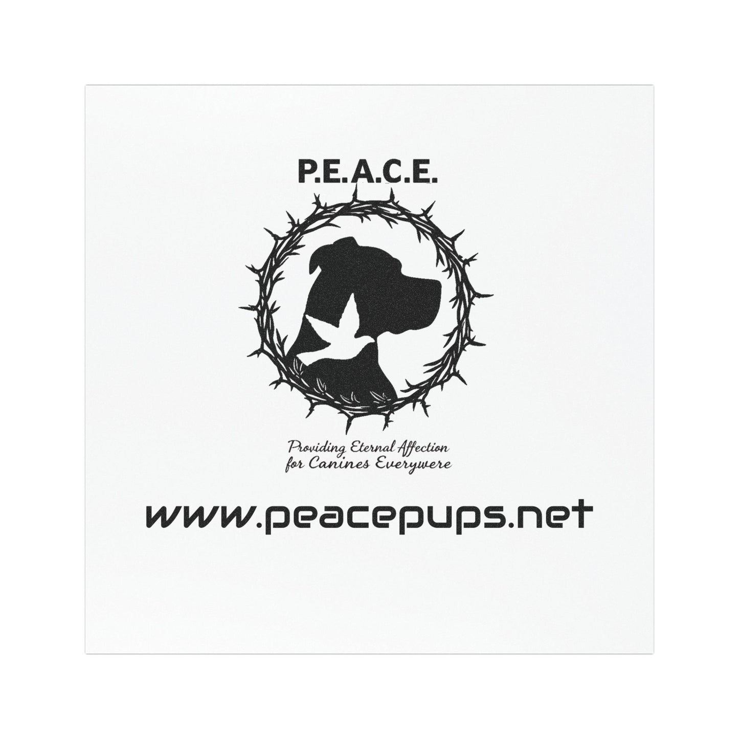 Car Magnet — P.E.A.C.E. Rescue Logo (PeacePups.net)