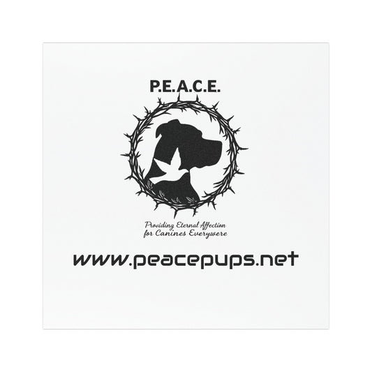Car Magnet — P.E.A.C.E. Rescue Logo (PeacePups.net)