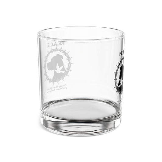 10oz Rocks Glass — Dove & Crown of Thorns Peace Whiskey Tumbler