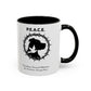 Accented Ceramic Mug with P.E.A.C.E. Logo | Support Large Breed Dog Rescue (11oz & 15oz)