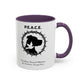 Accented Ceramic Mug with P.E.A.C.E. Logo | Support Large Breed Dog Rescue (11oz & 15oz)