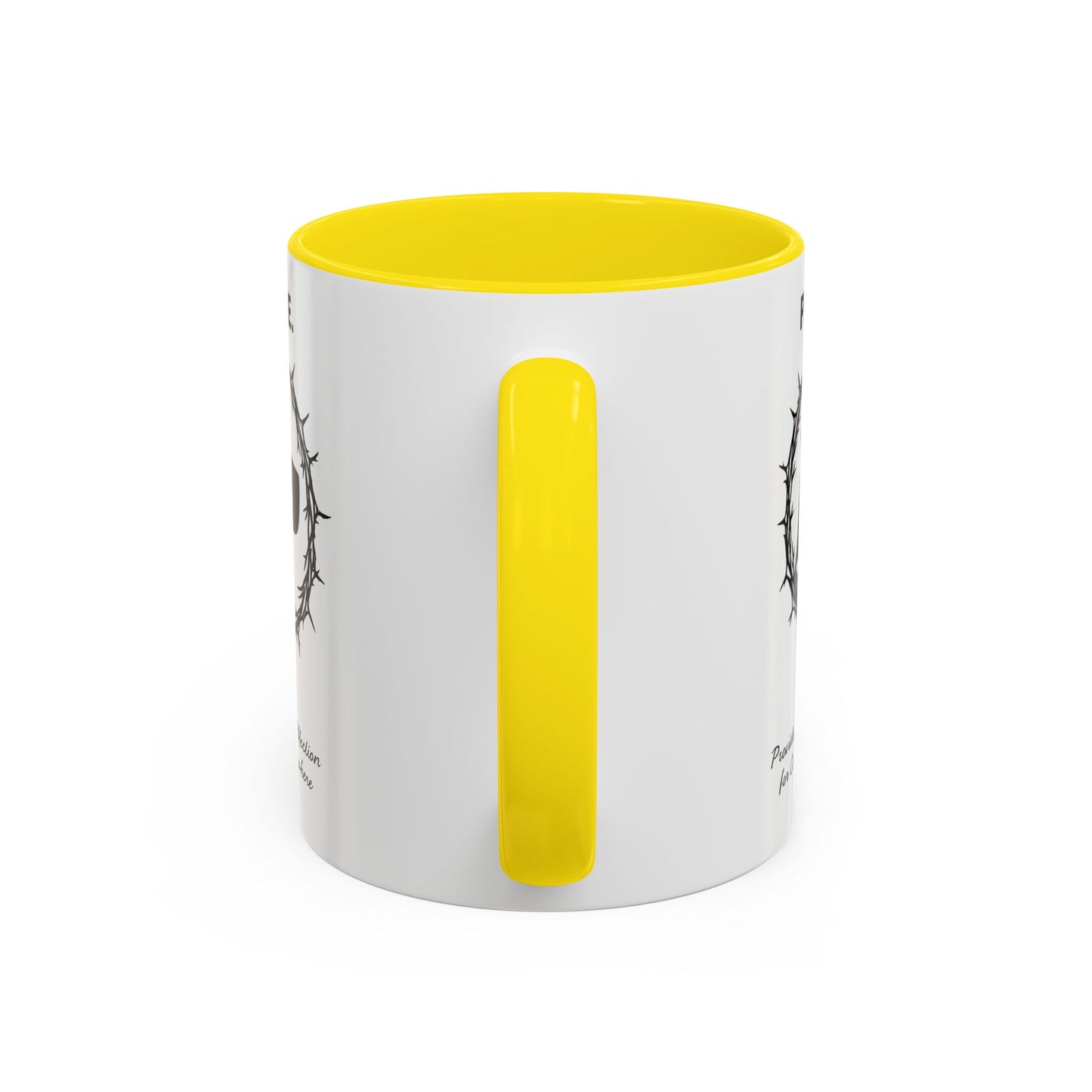 Accented Ceramic Mug with P.E.A.C.E. Logo | Support Large Breed Dog Rescue (11oz & 15oz)