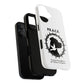 Phone Case — P.E.A.C.E. Dog Silhouette with Dove & Wreath (Animal Rescue Tribute)