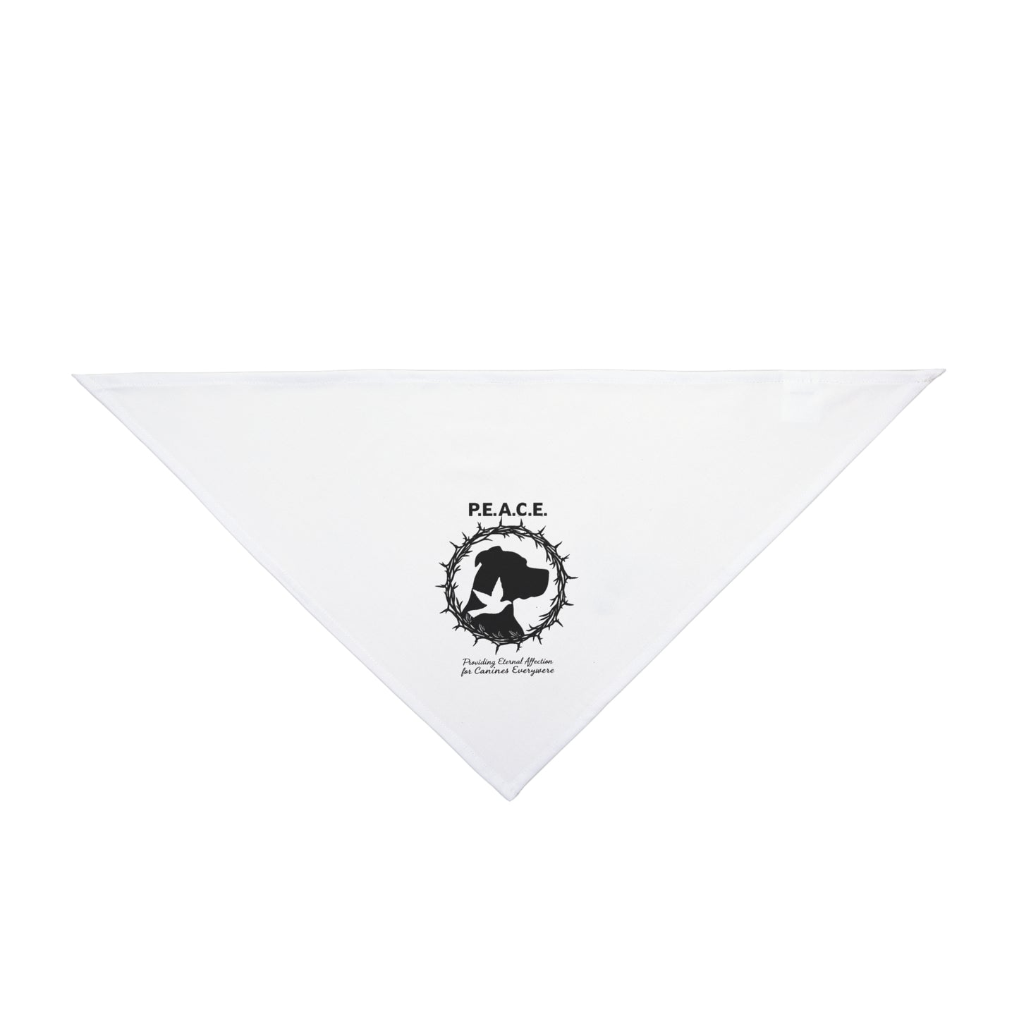 Peace Dove Pet Bandana — P.E.A.C.E. Rescue Awareness Dog & Cat Scarf