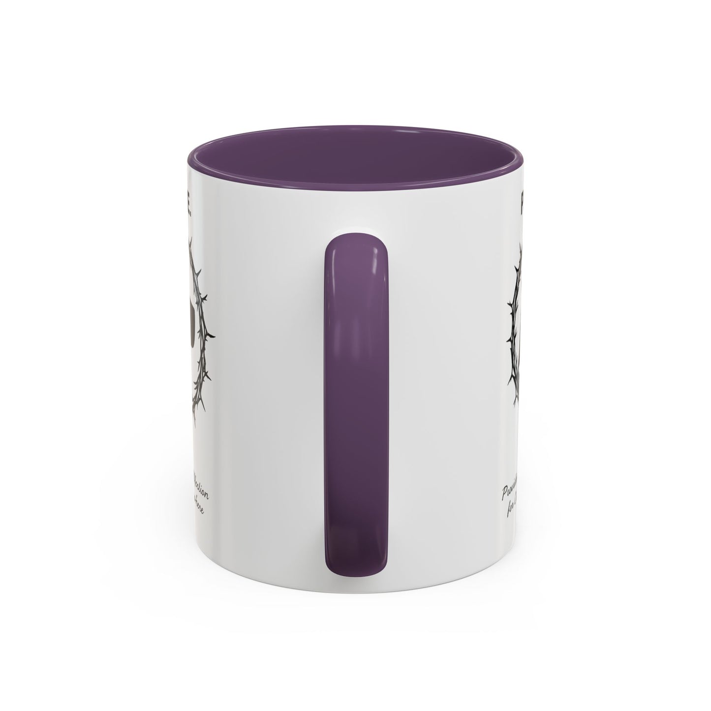 Accented Ceramic Mug with P.E.A.C.E. Logo | Support Large Breed Dog Rescue (11oz & 15oz)