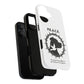 Phone Case — P.E.A.C.E. Dog Silhouette with Dove & Wreath (Animal Rescue Tribute)