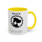 Accented Ceramic Mug with P.E.A.C.E. Logo | Support Large Breed Dog Rescue (11oz & 15oz)