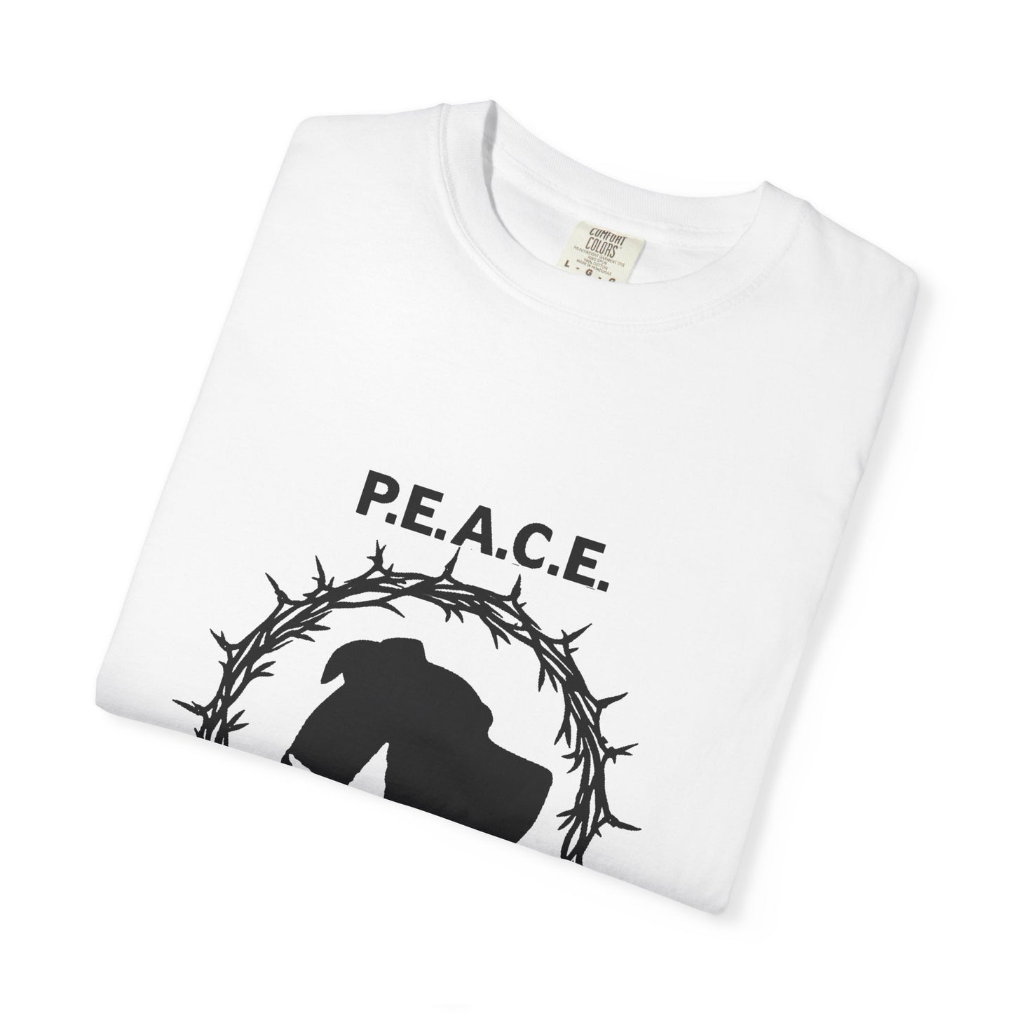 P.E.A.C.E. Dove & Crown Graphic T-Shirt — Prisoner Advocacy Awareness Tee