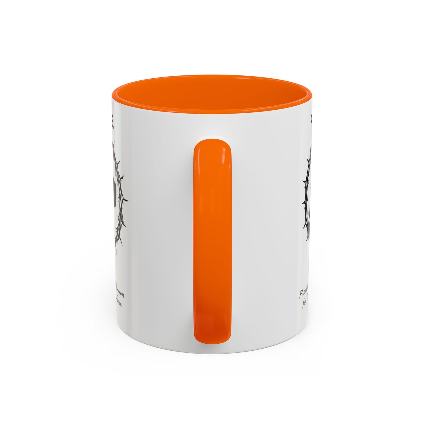 Accented Ceramic Mug with P.E.A.C.E. Logo | Support Large Breed Dog Rescue (11oz & 15oz)