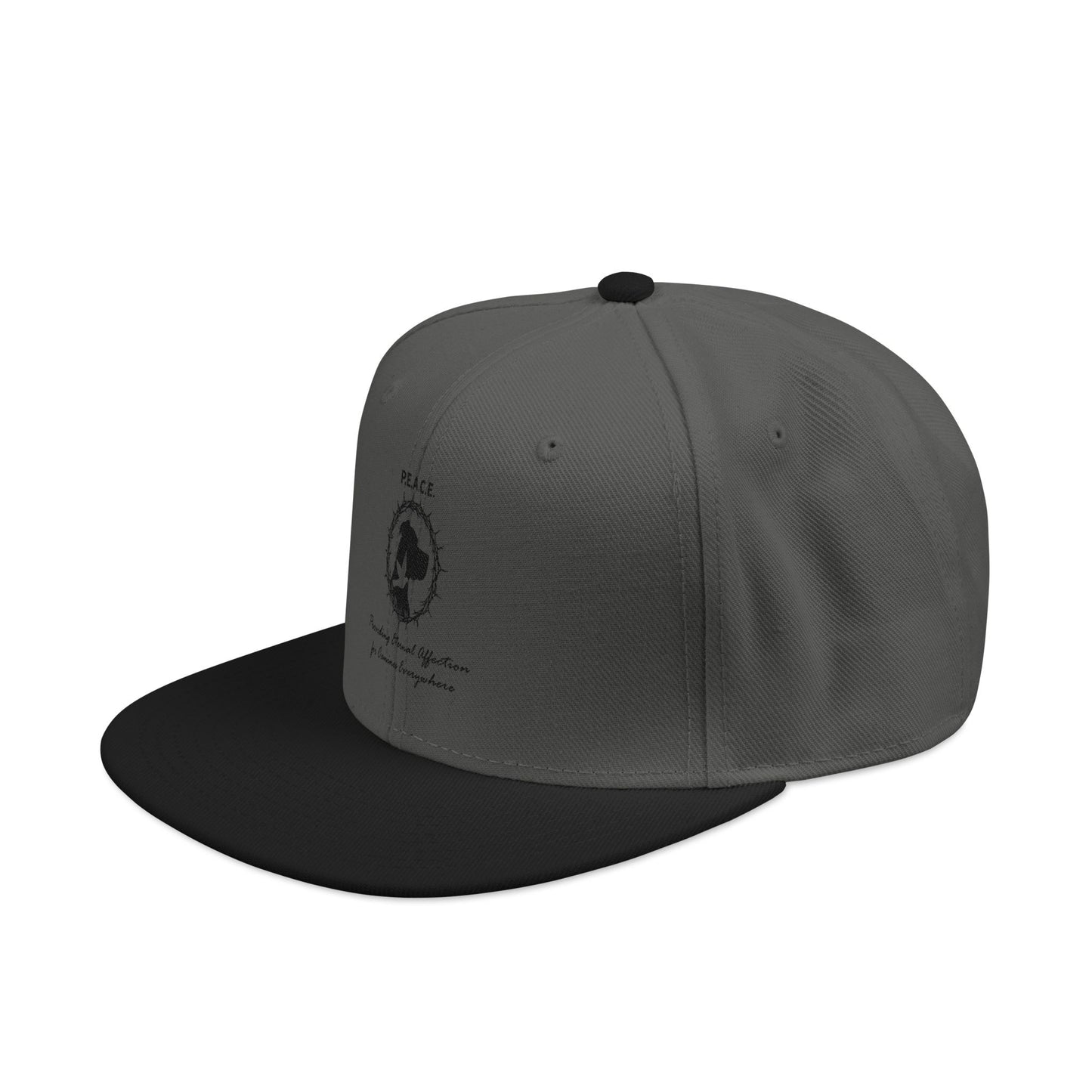 Embroidered Snapback Cap — Minimal Crest Streetwear Hat