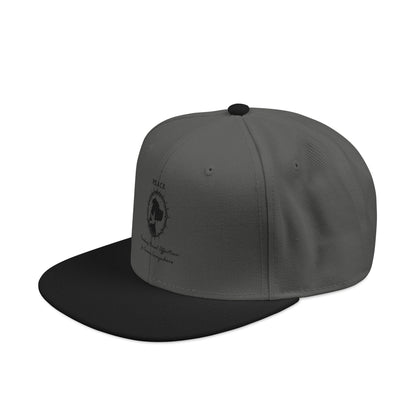 Embroidered Snapback Cap — Minimal Crest Streetwear Hat