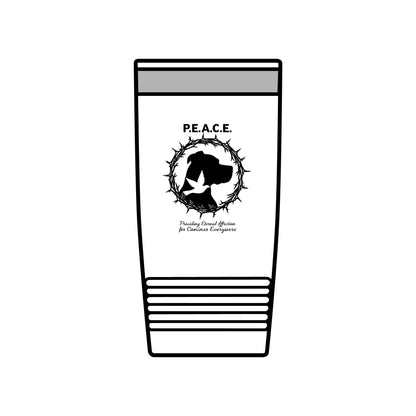 P.E.A.C.E. 20oz Insulated Tumbler — Dove & Wreath Memorial Travel Mug
