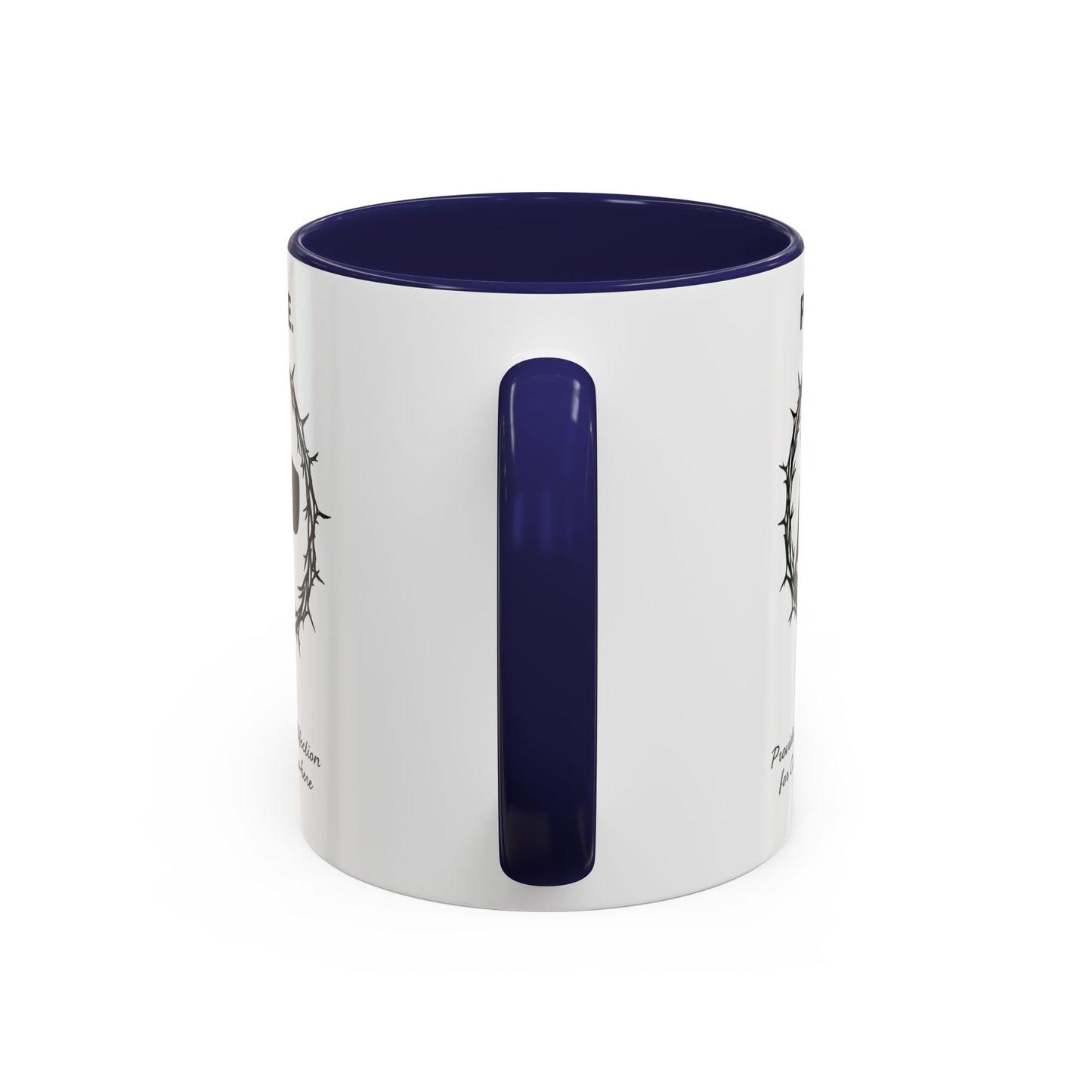 Accented Ceramic Mug with P.E.A.C.E. Logo | Support Large Breed Dog Rescue (11oz & 15oz)