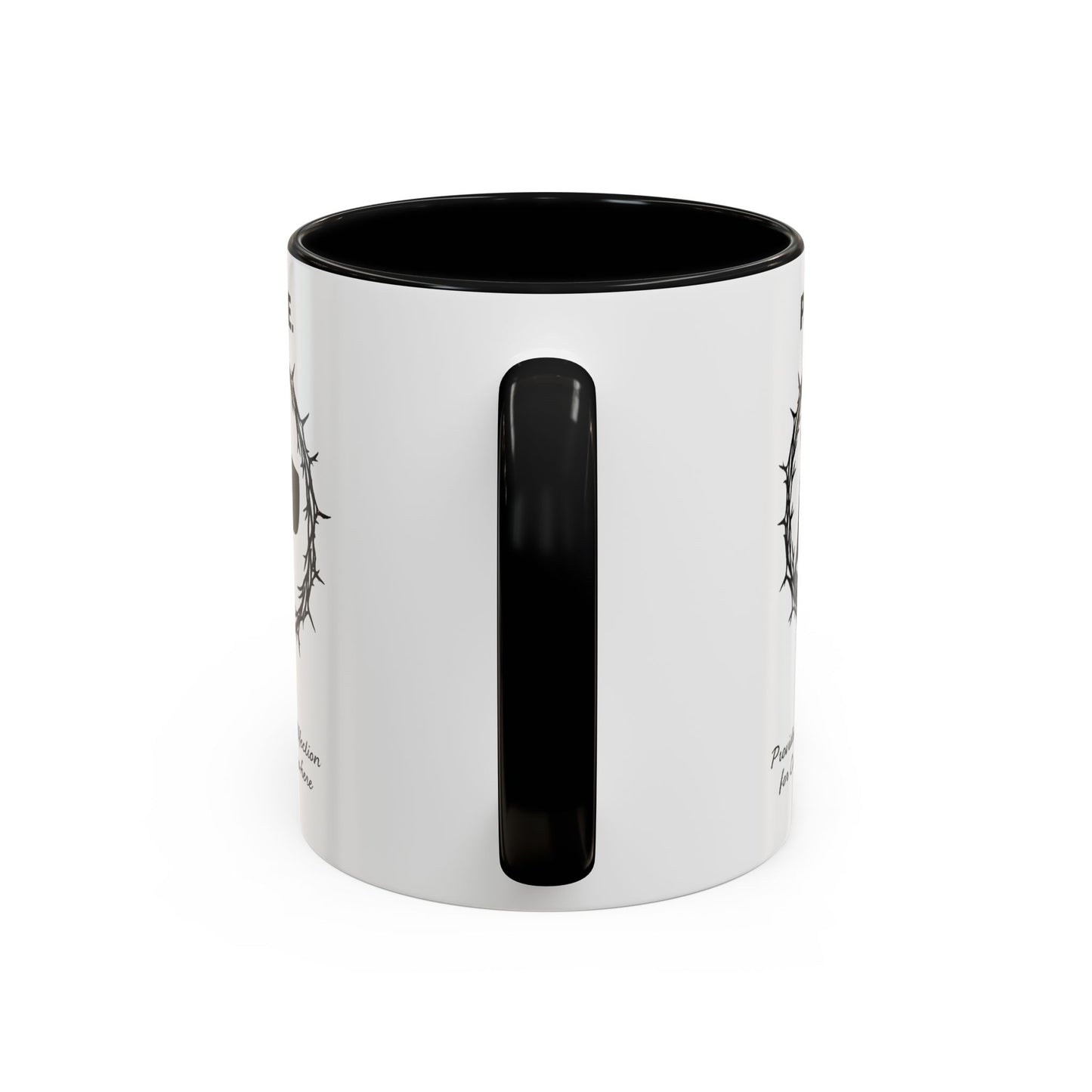 Accented Ceramic Mug with P.E.A.C.E. Logo | Support Large Breed Dog Rescue (11oz & 15oz)