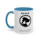 Accented Ceramic Mug with P.E.A.C.E. Logo | Support Large Breed Dog Rescue (11oz & 15oz)