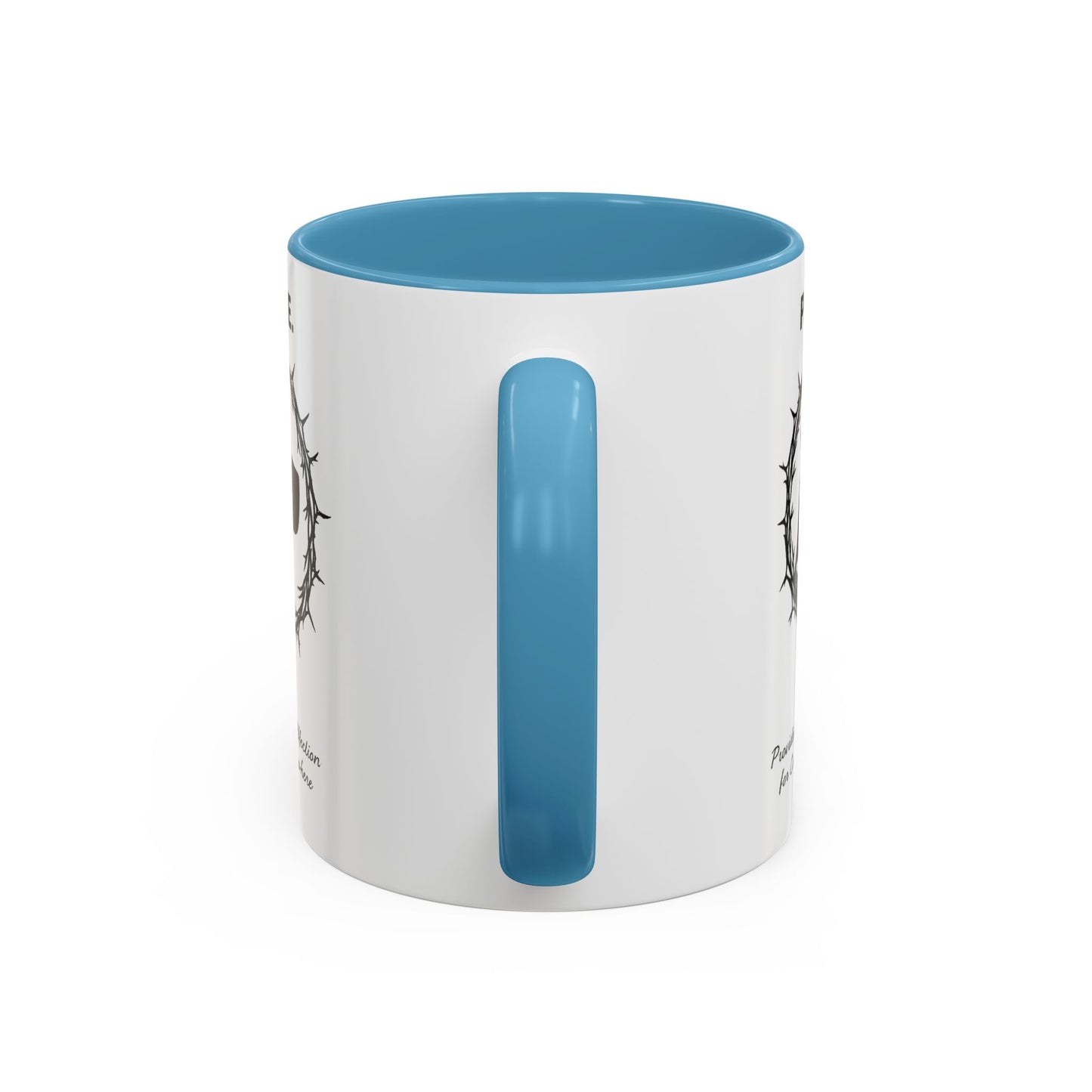 Accented Ceramic Mug with P.E.A.C.E. Logo | Support Large Breed Dog Rescue (11oz & 15oz)