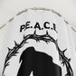 P.E.A.C.E. Dog Silhouette Shower Curtain — Canine Rescue & Adoption Decor