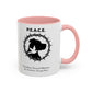 Accented Ceramic Mug with P.E.A.C.E. Logo | Support Large Breed Dog Rescue (11oz & 15oz)