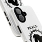 Phone Case — P.E.A.C.E. Dog Silhouette with Dove & Wreath (Animal Rescue Tribute)