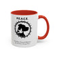 Accented Ceramic Mug with P.E.A.C.E. Logo | Support Large Breed Dog Rescue (11oz & 15oz)